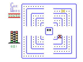 Collect the dots. But watch out for that other car!